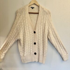 Wild Fable Fuzzy Waffle Knit Button Front Cardigan‎ Small Women's